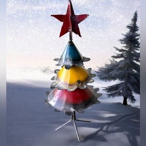 American Folk Art Christmas Tree After Christmas